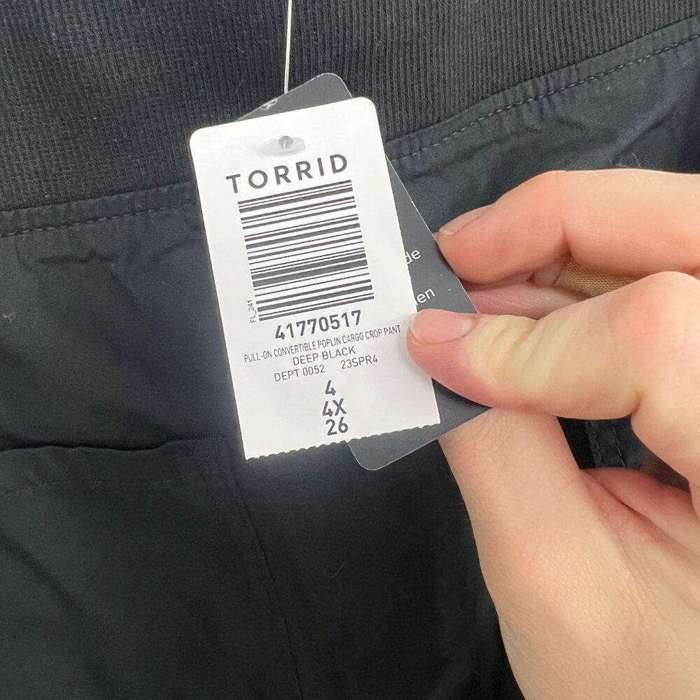 TORRID Pull on Convertible Poplin Cargo Jogger 4XL - Picture 7 of 10